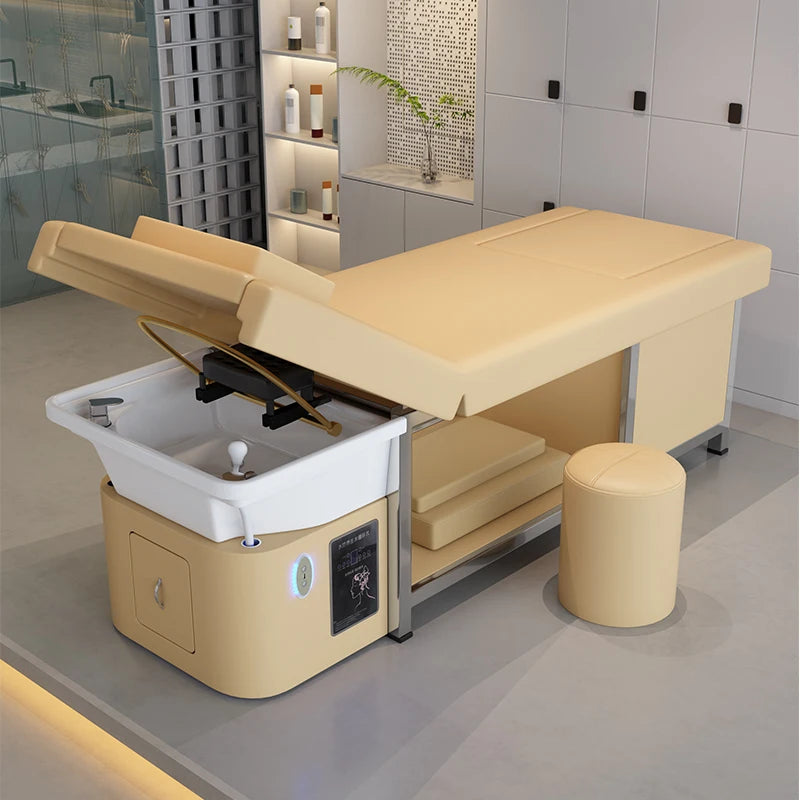 Best Selling Electric Massage Shampoo and Foot Massage Bed Barber Shop Special Hydrotherapy Spa Bed Massage Shampoo Bed