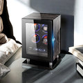 Embers Self Winding Wood Watch Winder Box with Protective Case Custom Logo Men's Black