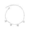 Wholesale 925 Sterling Silver Rhodium Plated Zircon Charm Bracelet for Women-Gift Jewelry