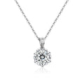 0.5-5 CT VVS D Moissanite Diamond Pendant on 925 Sterling Silver Link Chain Necklace Trendy Snowflake Shape Wedding Gift