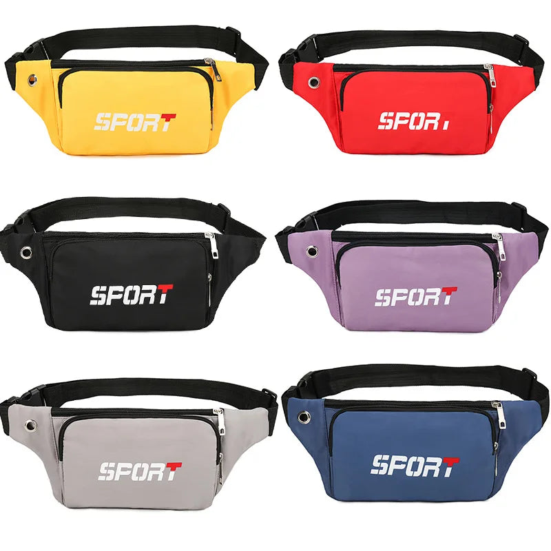 Wholesale Waist Pouch Bag Custom Logo Outdoor Sports Jogging Fanny Pack Nylon Waist Bag
