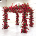 GNW 2024 Arches Weddings Can Be Overwhelming Artificial Arch Silk Rose Flower Decorated square Arch for Wedding Decoration Stage