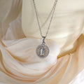 Olivia Best Seller Virgin Mary Pendant Necklace Stylish Jesus Necklace with INS Relief Charms Stainless Steel Religious Jewelry
