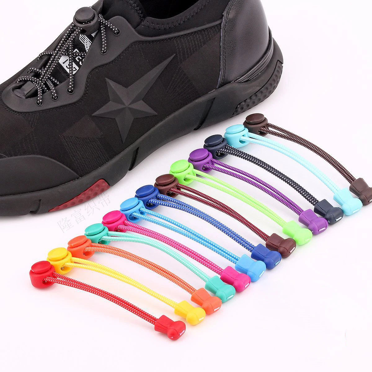 100cm No Tie Shoelaces Men and Women Adults Sports Locking Lazy Shoe Laces Elastic Shoelace for Shoestrings
