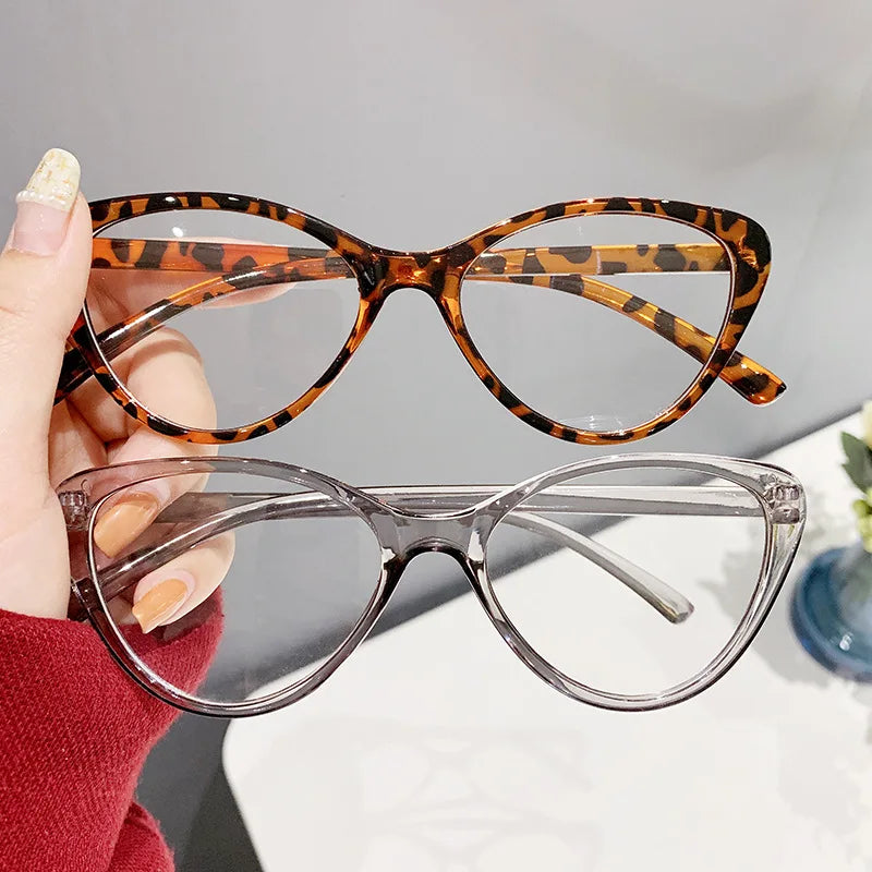 LiEr Factory Low-priced Retro European American Designer Cat Eye Anti Blue Light PC Diamond Face Shape Glasses CE UV400