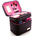 2026 Women Large Capacity Makeup Organizer Fashion Toiletry Cosmetic Bag Multilayer Storage Box Portable Pretty Suitcase