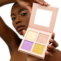 Private Label DIY Highlighter 10 Colors Long-Lasting High Pigment Vegan 4 Colors White/Pink Cardboard Pressed Waterproof Face