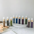 Wholesale 10ml Morandi Color Scheme Matte Glass Spray Bottle with Shiny Gold Spray Cap