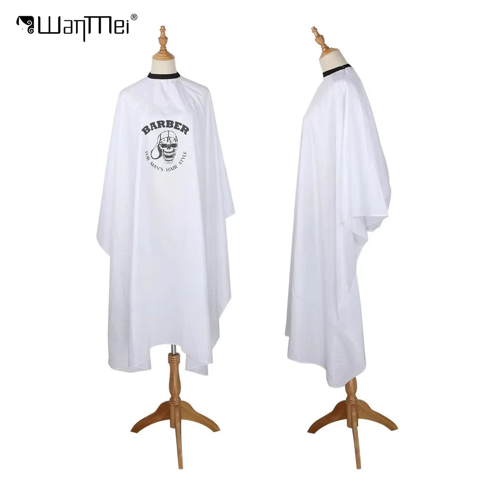 Wanmei High Quality Hairdressing Cape Apron Barber White Waterproof Convenient Hairdresser Cape