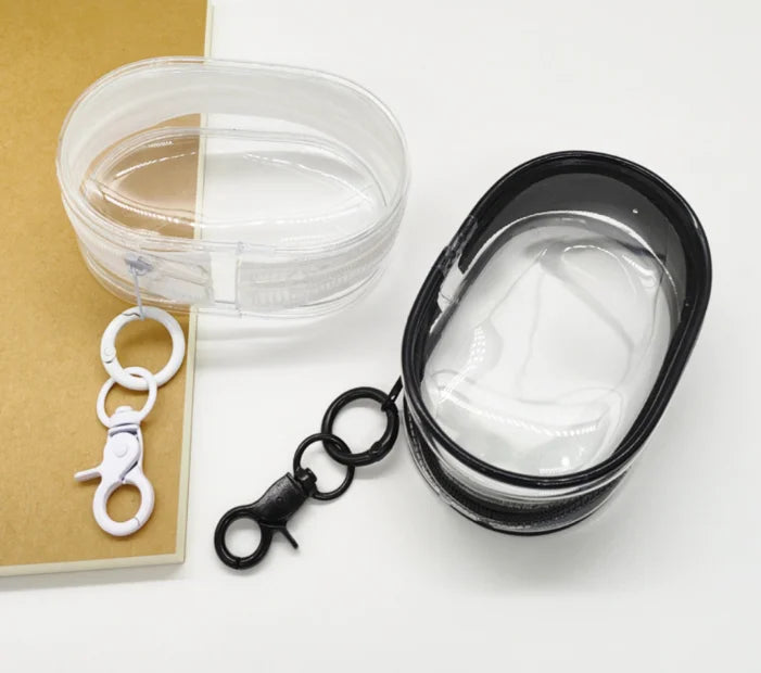 Custom Logo Data Cable Charger Storage Bag Mini PVC Transparent Lipstick Pouch Clear Storage Bag with Zipper