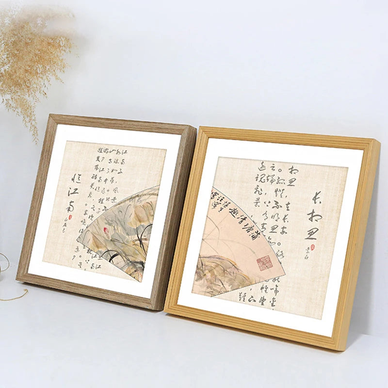 Home Decoration Tabletop Walnut Wood Grain Photo Picture Frame With Glass