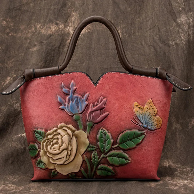Westal Top Handle Lady Bags Handmade Vintage Hobo Crossbody Handbags Tote Bag Genuine Leather Shoulder for Women