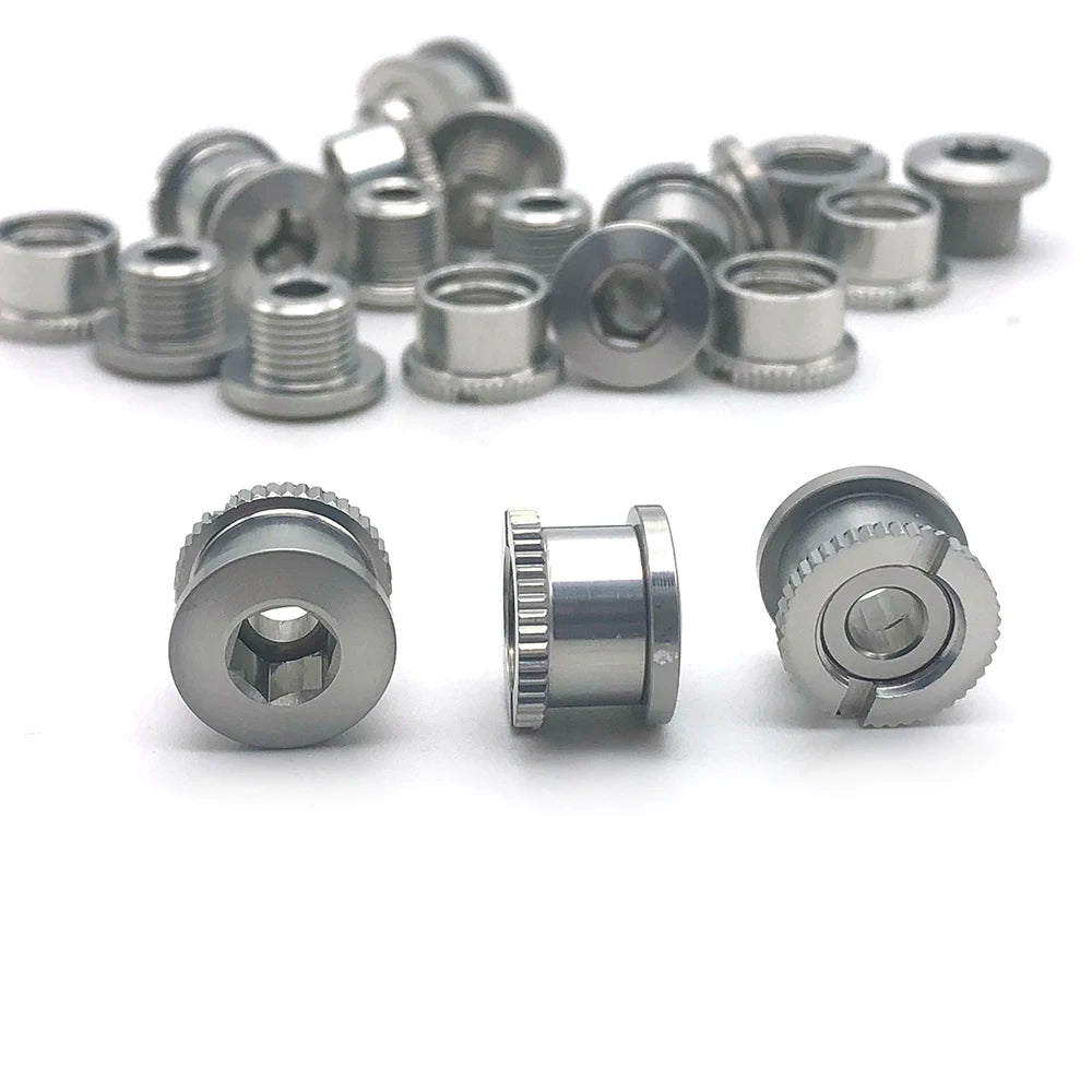 Bike Bicycle Cycling Titanium Crank Set Chain Ring Bolts Nuts M8 Road Bike MTB 6.5mm