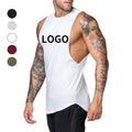 Custom logo Cotton Running Singlet Muscle Athletic Shirts Sleeveless Fitness Wear Workout Men Gym Tank Top for Men Vset