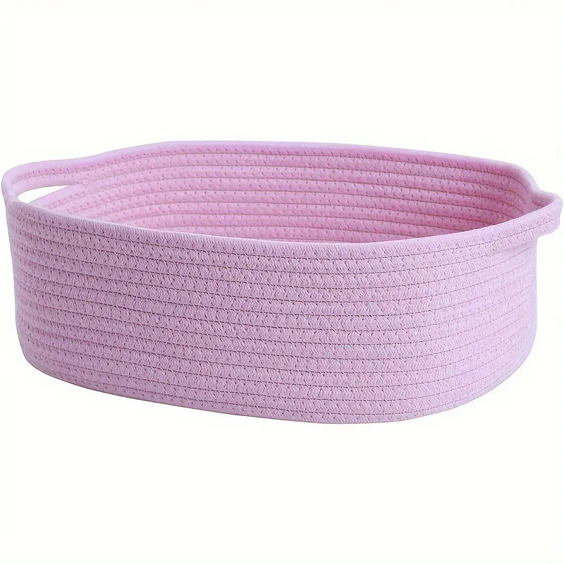 MSH Cotton Woven Rectangular Storage Box Pet Toy Storage Basket