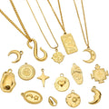 5Pcs Fashion Stainless Steel Various Styles Charms Pendants for DIY Making Necklace Materials Earrings Supplies Jewelry Findings