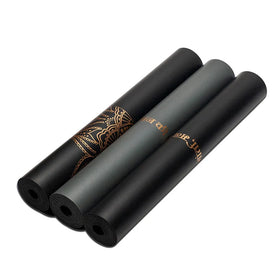 FDFIT Wholesale Eco Natural Rubber Golden Mat Line Print Pilates PU Leather Yoga Mat