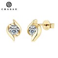 GRA Certification Original Silver 925 Moissanite Stud D Color 0.5CT 5mm Moissanite Twist Stud Earrings for Girls