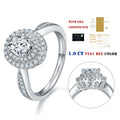 M93 Abiding OEM ODM Latest Design 925 Sterling Silver Oval Moissanite Diamond Custom Double Halo Engagement Ring