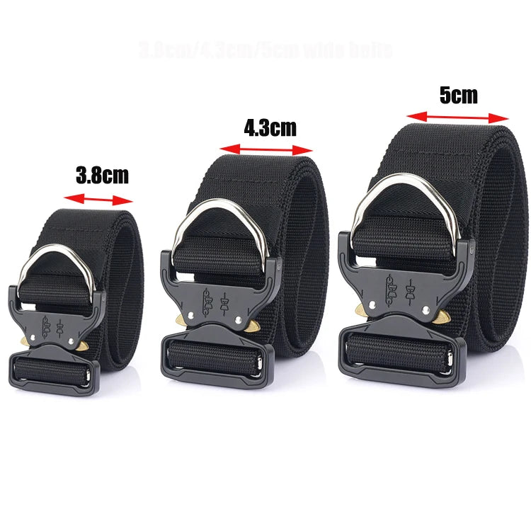 2 Inch Nylon Tactical Belt with Quick Release Metal Buckle Heavy Duty  Sports Rigger's  Webbing Work Belts for Men