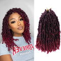 Pre-Looped Distressed Butterfly Locs Crochet Hair Extensions Short Soft Braids with Butterfly Design