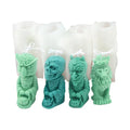 B-5049-3 Monster Cat Head Man Devil Crown lion Resin Cake Silicone Plaster Soap Candle Mold Aromatherapy for 3D Mould