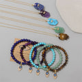 2025 Newest Fatima Hamsa Hand Devil Eye Pendant Necklace Rose Quartz Natural Stone Beads Bracelet Lucky Jewelry Set
