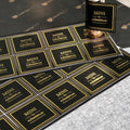 Custom Logo Sticker Metal Private Label Cosmetic Perfume Bottle Jar Packaging Labels