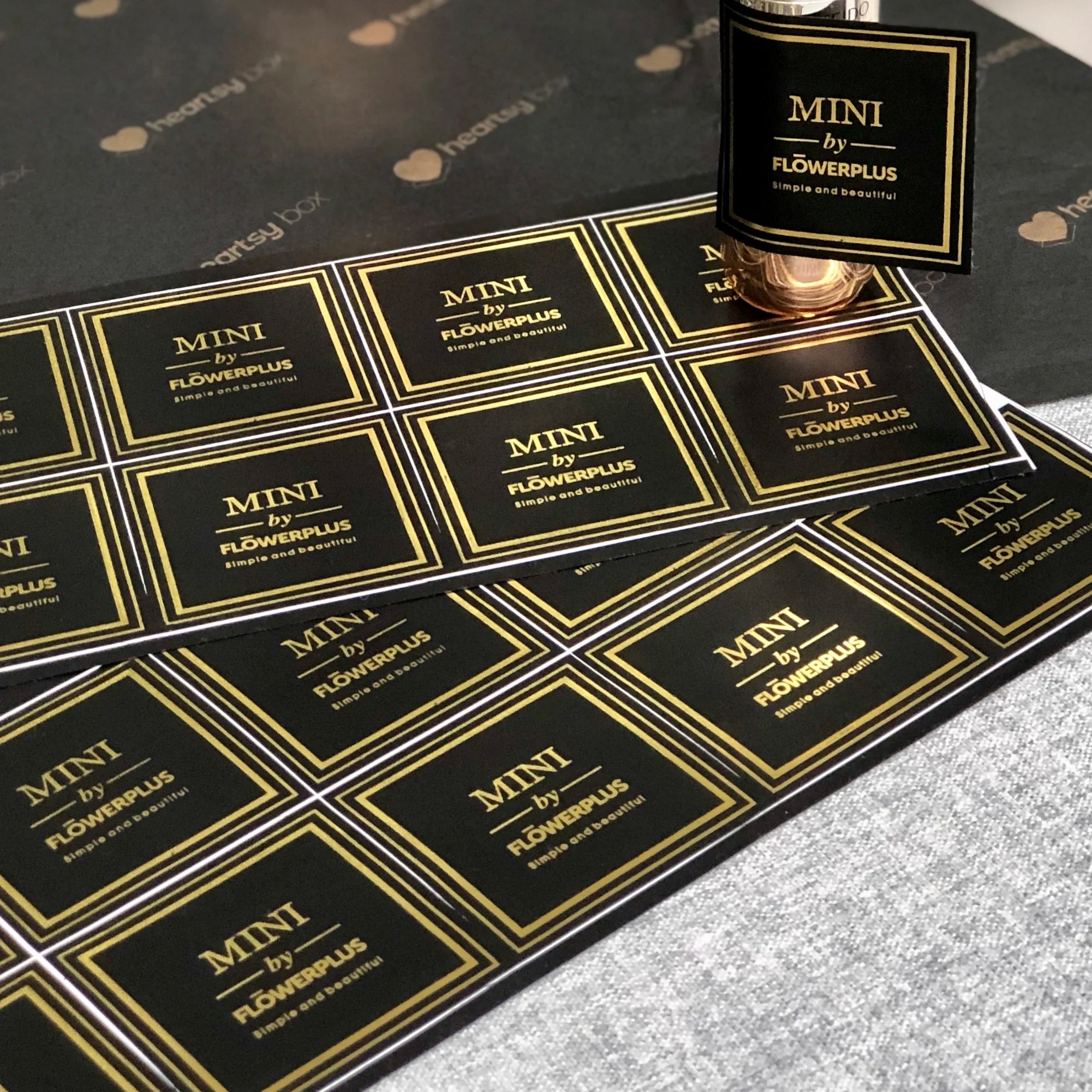 Custom Logo Sticker Metal Private Label Cosmetic Perfume Bottle Jar Packaging Labels