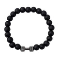 AA01457 Black Lava Stone Beaded Bracelet Volcanic Rock Beads Bracelet for Men Women