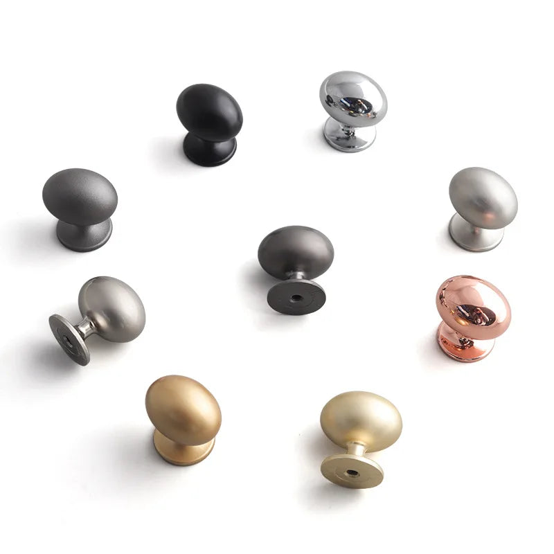 Pigeon Egg Style Wardrobe Knob Furniture Kitchen Cabinet Knobs Pulls Oval Handle