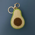 Cute Handmade Yarn Crochet Avocado Keychain Bag Charm Amigurumi Knitted Weave Fruit Pendant Toy Keyring Accessories Key Chain