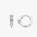 Ailmay 925 Sterling Silver Elegant Infinite Love Shiny Cubic Zirconia Ear Buckles for Women Wedding Engagement Fine Jewelry Gift