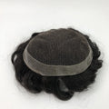 Hot Selling Stock Hair Patch Prosthesis swiss Lace with Pu Men Toupee Remy Hair Replacement System