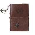 A6A7 Retro Pirate Traveller Binder Journal Notebooks Spiral Style Refillable Loose-leaf Stationery with Retro Leather Design