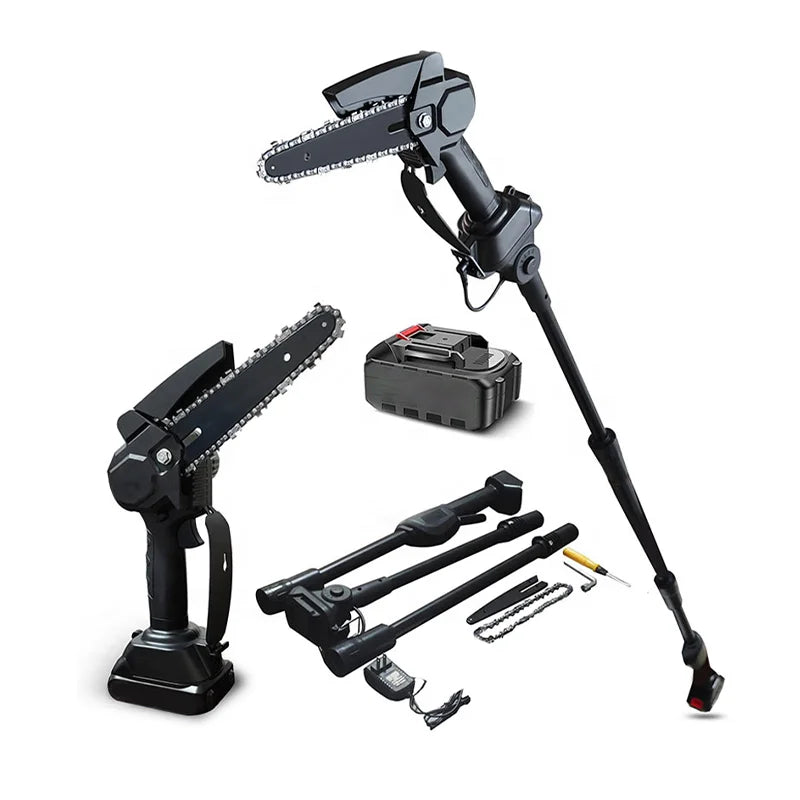 Ananke Tools 1.8m Height Adjustable DIY Industrial 21V Battery Powered 6inches Guide Bar High Branch Saw Forced Air Cooling