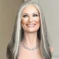 Good Supplier European 613 Human Hair Wigs for Women Salt and Pepper Straight Human Hair Lace Frontal Wig With Transparent Lace