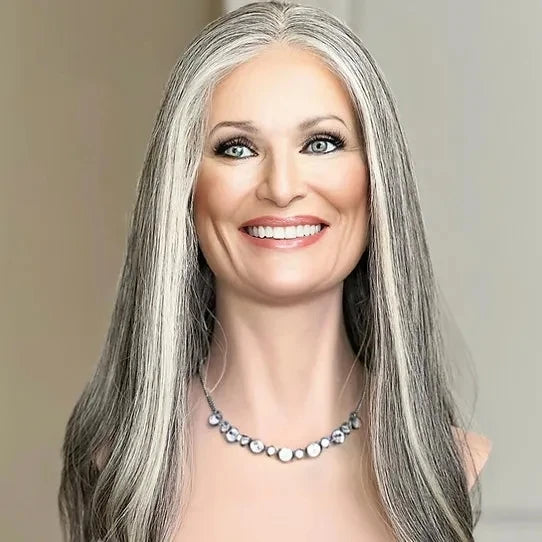 Good Supplier European 613 Human Hair Wigs for Women Salt and Pepper Straight Human Hair Lace Frontal Wig With Transparent Lace