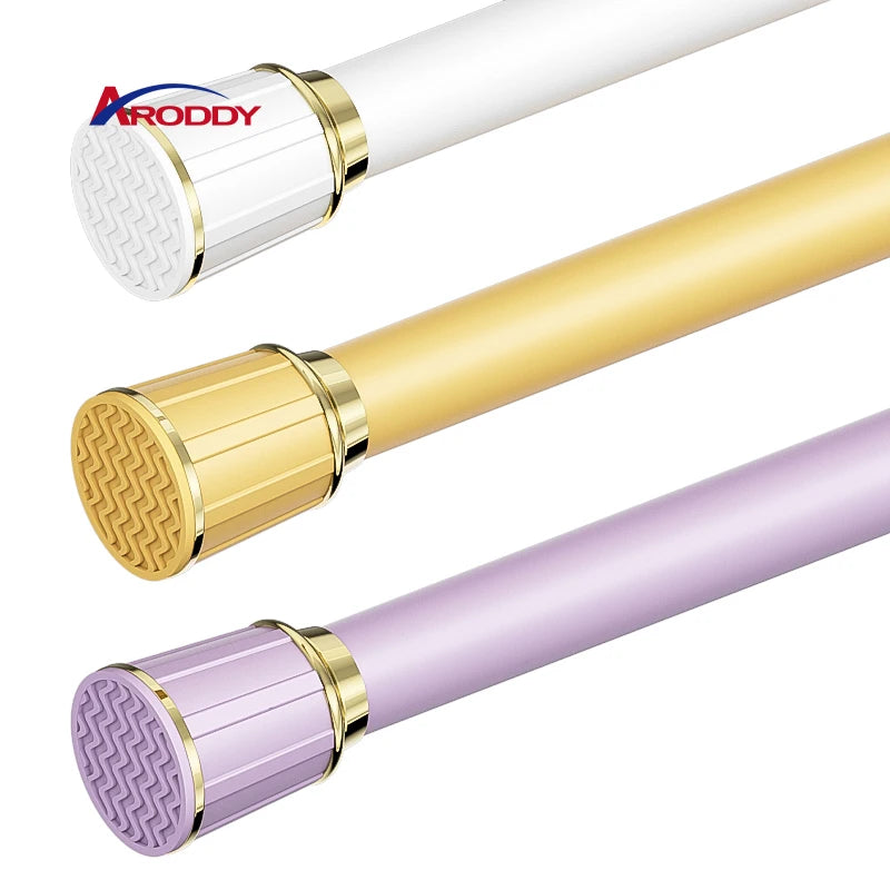 ARODDY Multiple Sizes Roman Reusable Curtain Poles Urtain Rod Adjustable Shower Curtain Rod Curtain Metal Rod