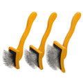 High Quality Beech Wood Pet Grooming Brush Ergonomic Handle and 135Â° Bent Stainless Steel Pins for Cats Dogs Grooming Tools