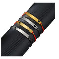 DAIHE Fashion New Weaving Rope Stainless Steel Charm Bracelet Blank Engraved DIY Custom Bracelet