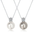 Premium Pull-Out S925 Silver Metal Single Gray White Pearl Necklaces Women Jewelry Customized