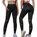 XL Eco Cotton Yoga Pants Hot Sale High Waist Plus Size Butt Lifting Leggings Elastic Waist Solid Pattern Splicing Mesh for