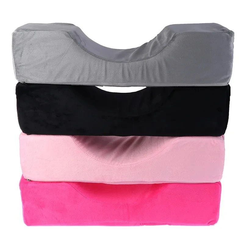 Professional Lash Pillow U Shaped Neck Support Soft Memory Foam Grafting Eyelash Extension Pillow With Pocket Makeup Salon Tools