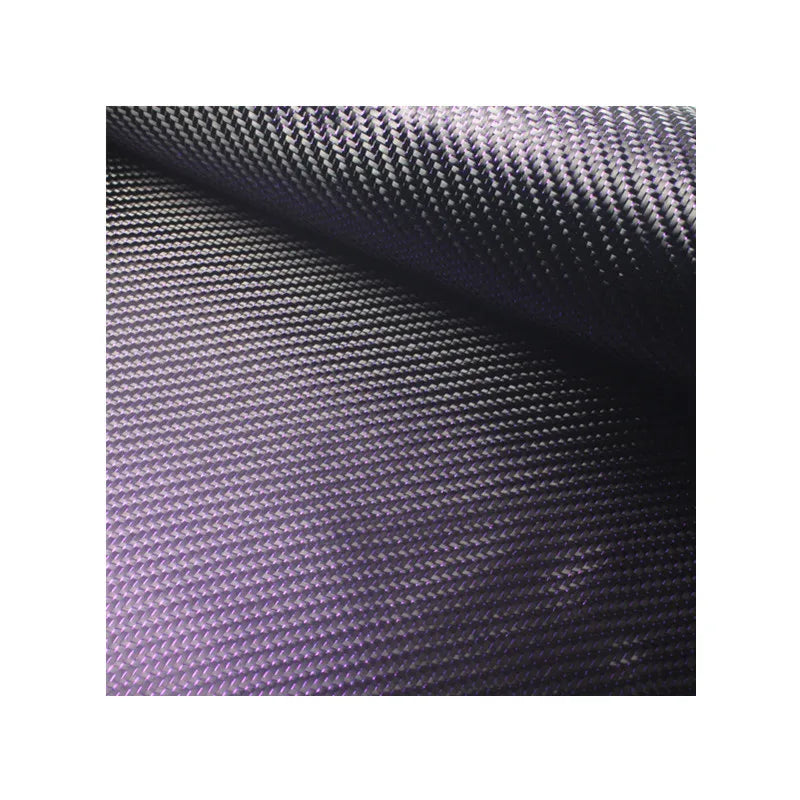 Purple Color Metallic Thread Carbon Fabric for Mobile Phone Decoration