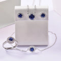 Best Selling Brand Fashion 90s Designer Jewelry Set Wholesale Male  Blue Sapphire Fine Jewelry Set