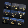 Fashionable Bijoux En Acier Inoxydable Personalized Stainless Steel MAMA Necklace Earring Jewelry Set for Mother's Day Gifts