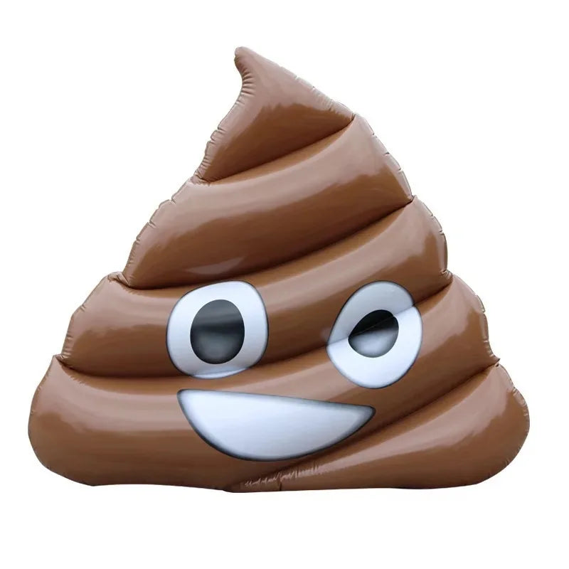 B03 Hot-selling Personality Poop Floating Row PVC Inflatable Expression Coffee Poop Adult Swimming Circle Recliner Chair