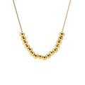 Nabest Women Stainless Steel Minimalist Necklace Jewelry Tarnish Free 18k Gold Plated Beads Stand Charm Necklace