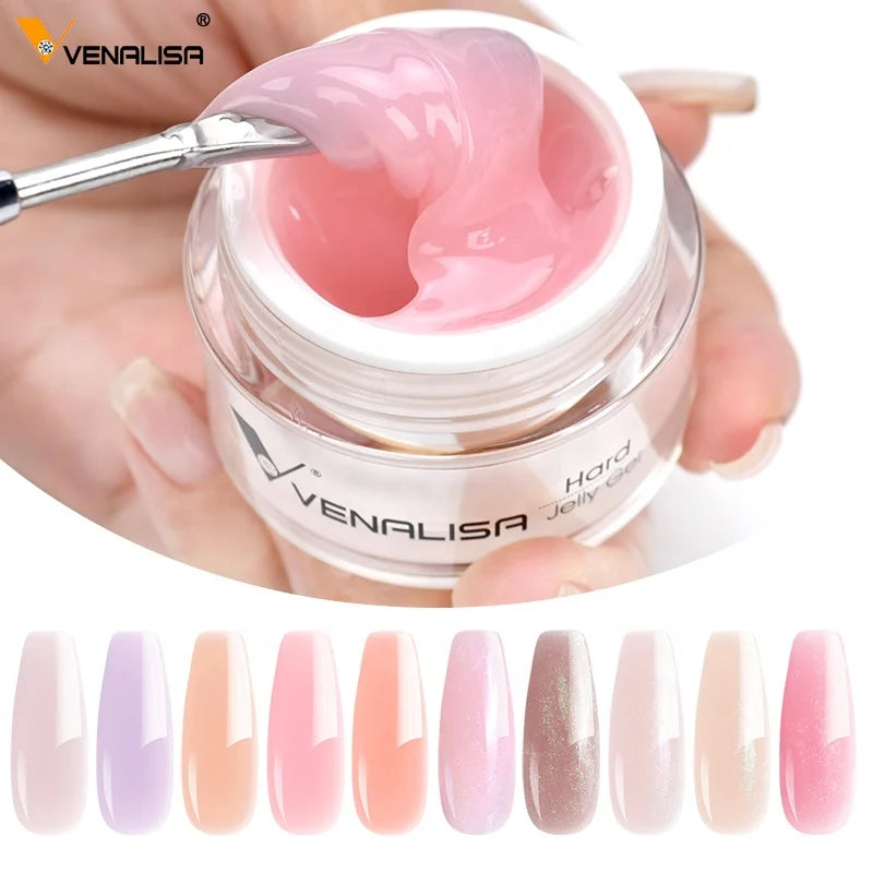 VENALISA 30g OEM/ODM Manicure Private Label LED UV Fast Cure Nail Extension Thick Camouflage Color Nail Art Building Jelly Gel